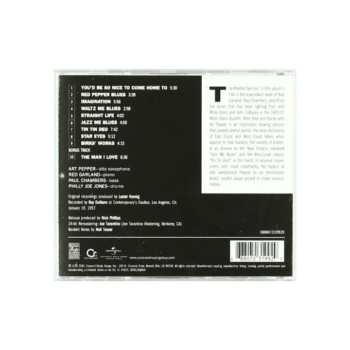 Art Pepper: Meets The Rhythm Section [CD]