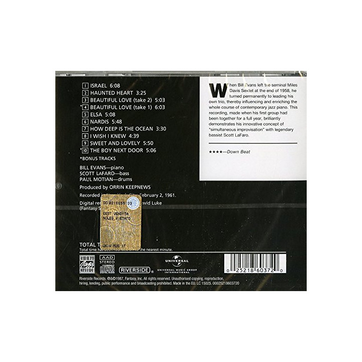 Bill Evans Trio - Explorations [CD]