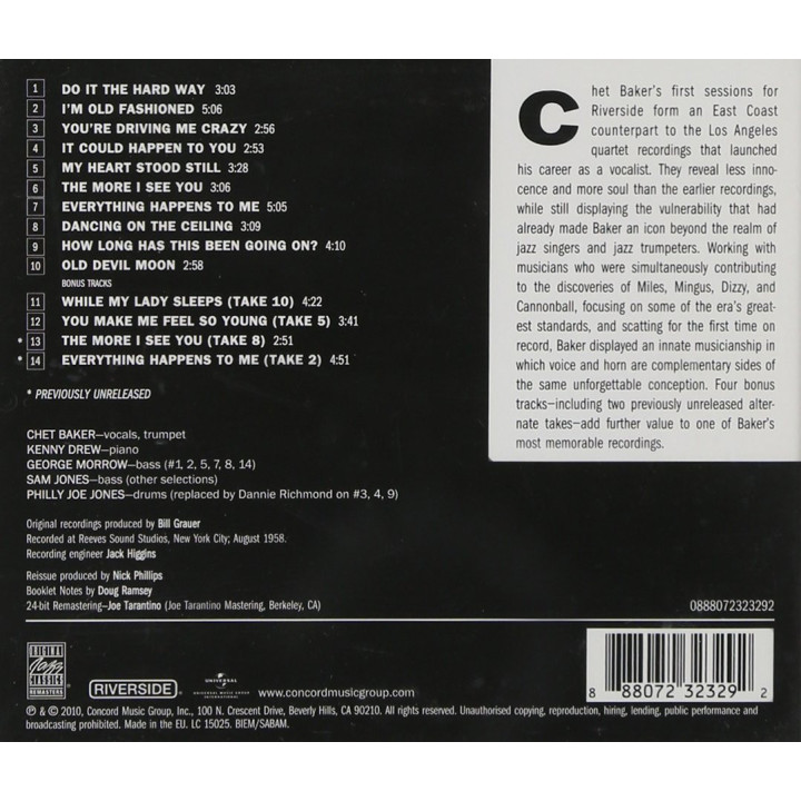 Chet Baker - It Could Happen To You [CD]